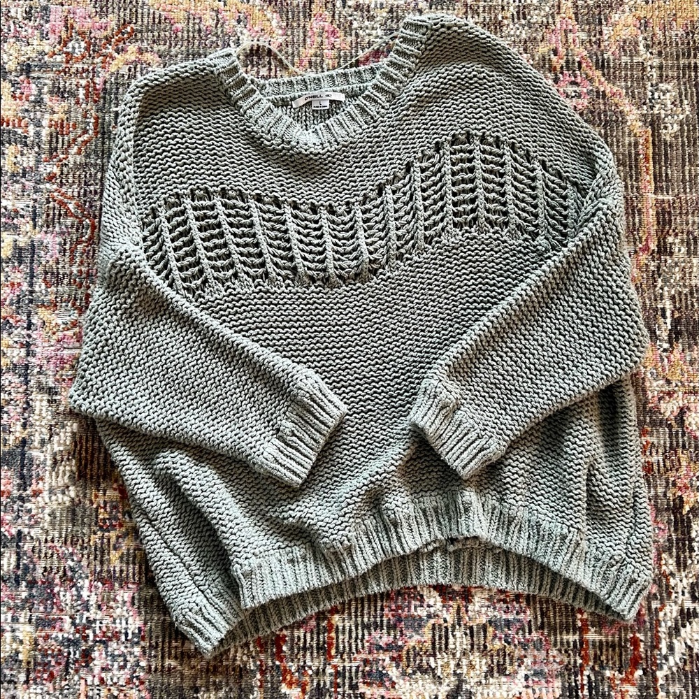 O'Neill Crewneck Knit Sweater in Sage Green